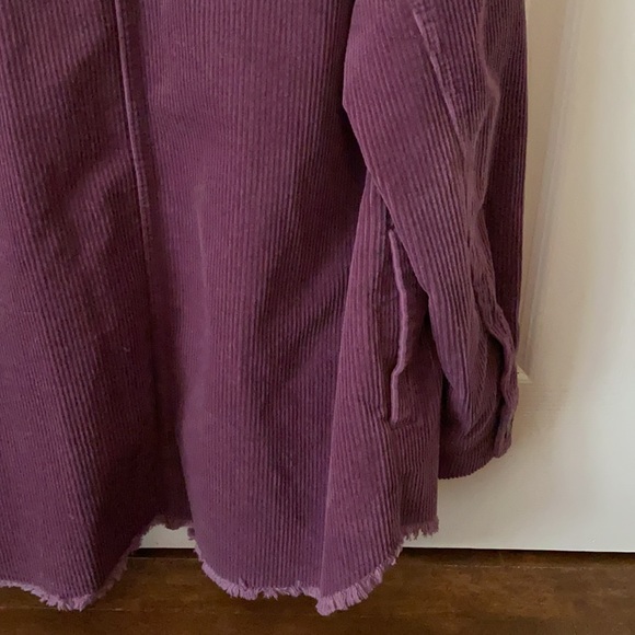 Zara Corduroy Shacket Shirt Jacket sz Small Purple - Picture 6 of 6